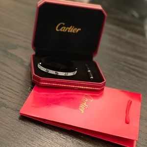 Silver Crystal LOVE inspired Womens bracelet